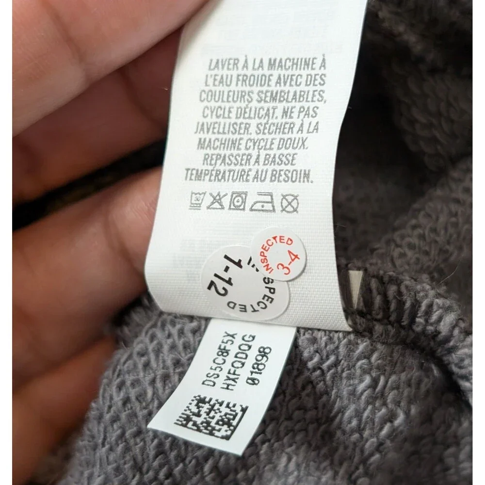 NWOT Aerie Size M Easy Street Gauze Sweatshirt  Tassel Tie Grey Oversized Boho - Picture 9 of 11